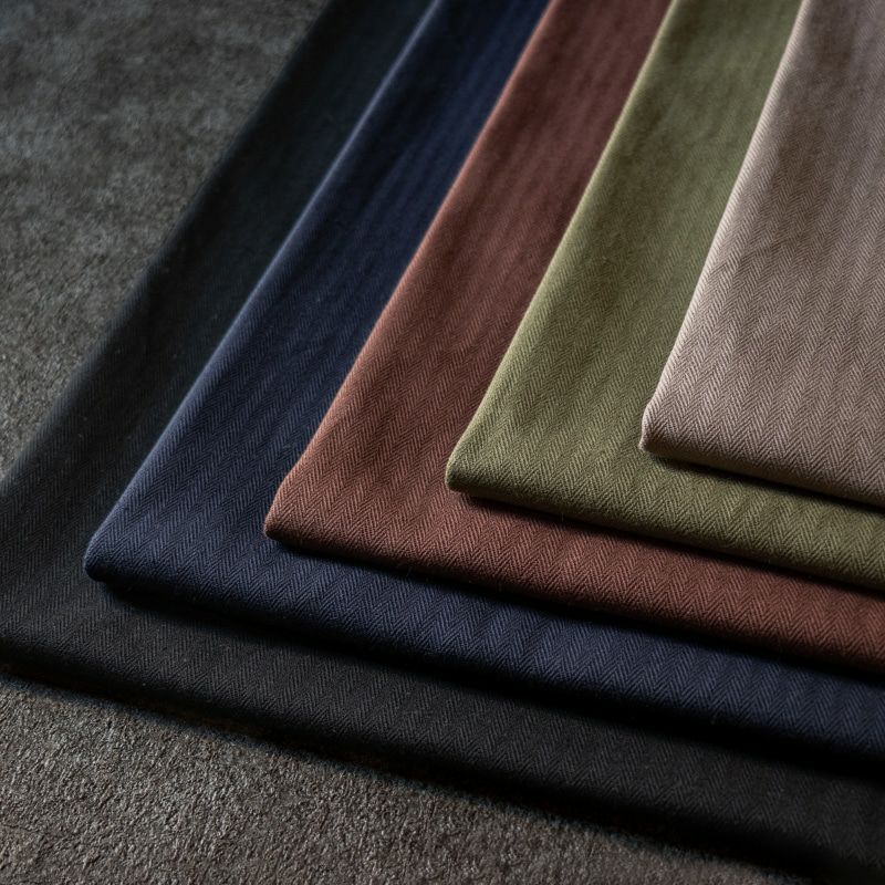 ヘリンボンヴィンテージ　コットン　綿　生地