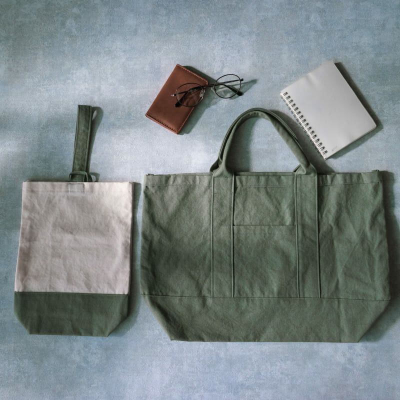 洗いこまれたコットンキャンバス-コットン 生地 綿 生地