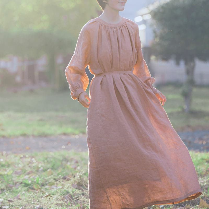 洗いこまれたベルギーリネンローン60番手 リネン 生地 麻 無地 生地の森