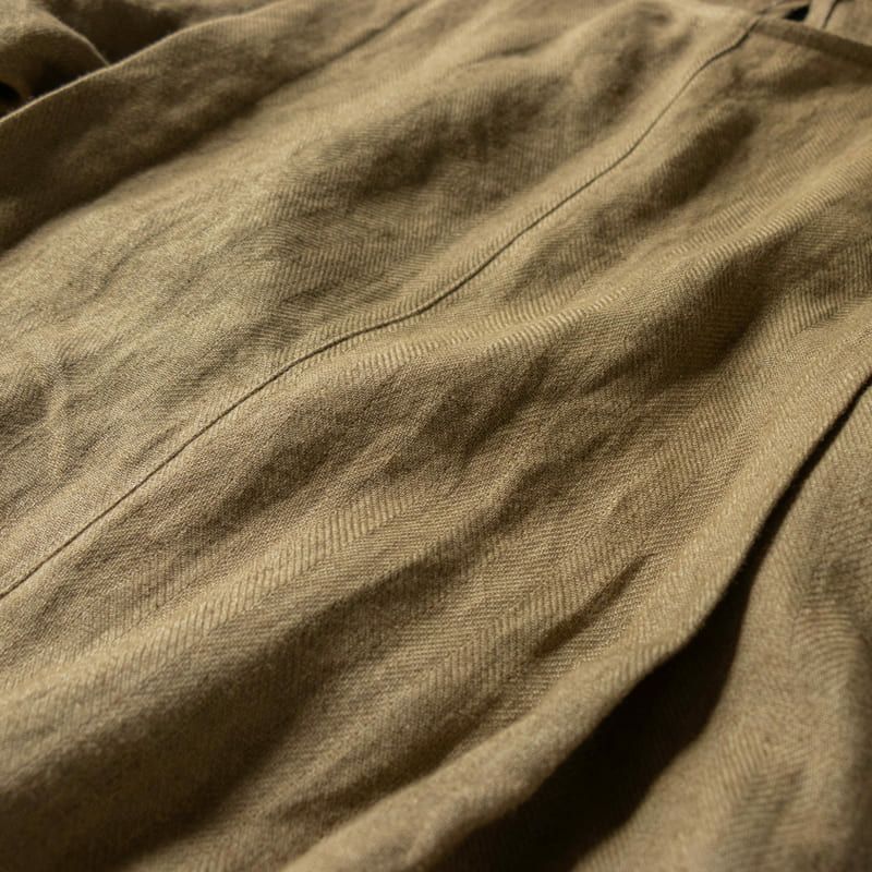 アンティーク風ラミーリネンヘリンボン25番手 生地の森で作った作品例