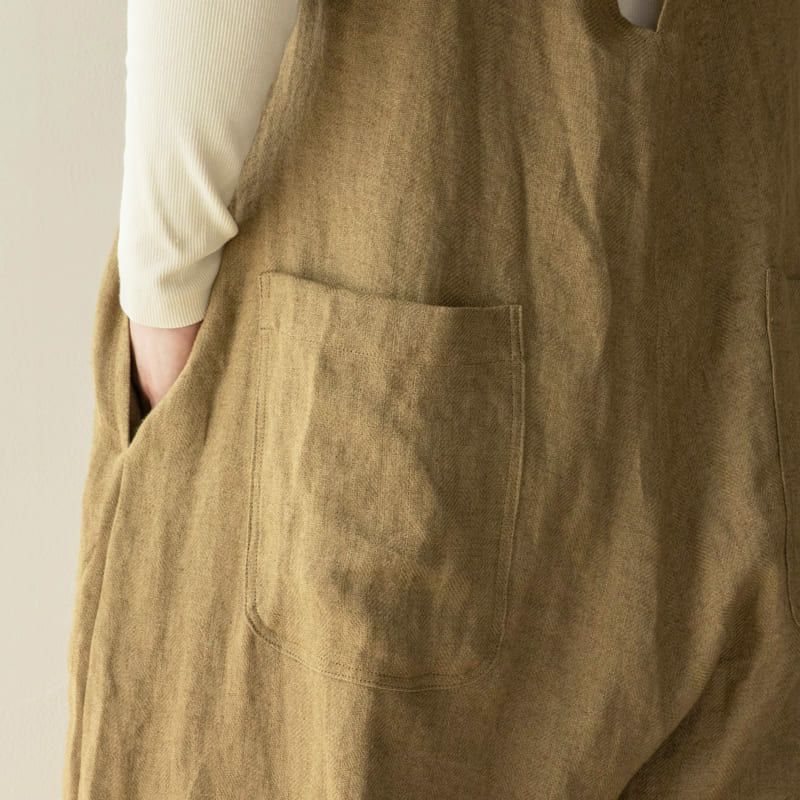 アンティーク風ラミーリネンヘリンボン25番手 生地の森で作った作品例