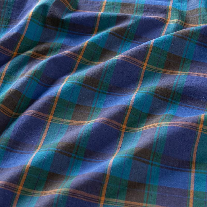 先染め 綿麻 マドラスチェック コットンリネン生地 生地の森