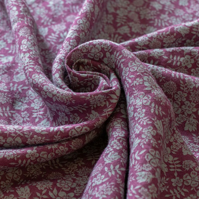 リネンの風合いが伝わる リバティプリント エディナム・シャドウのアップ画像