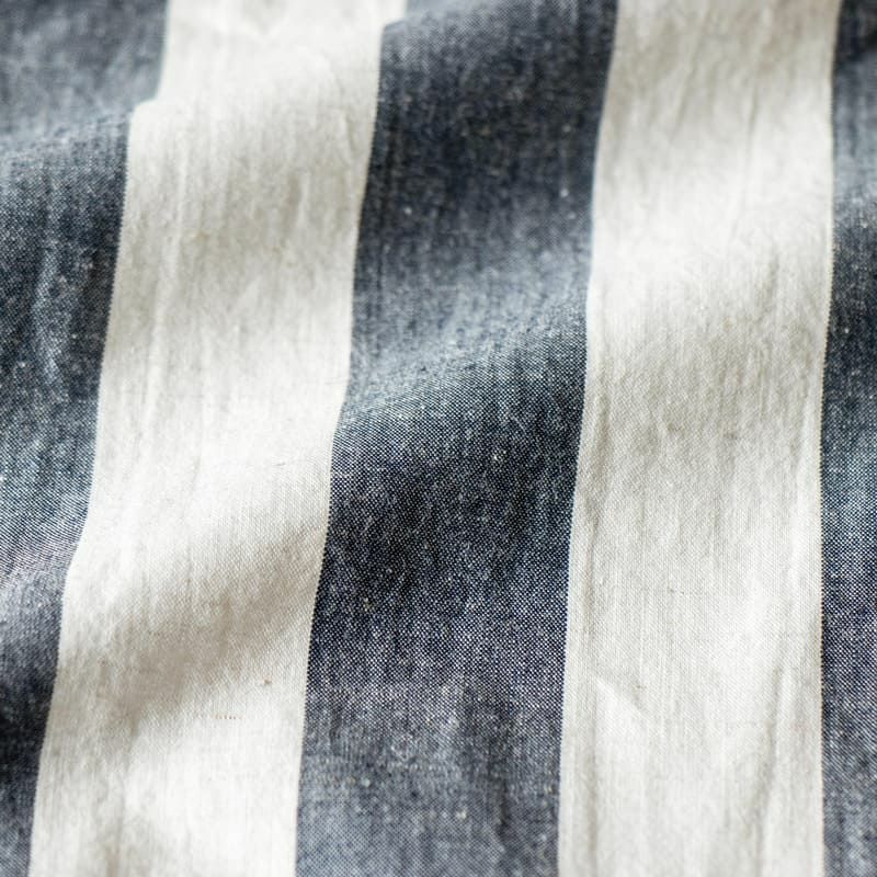 先染め 綿麻 ウェザー モノストライプ  コットンリネン生地 生地の森