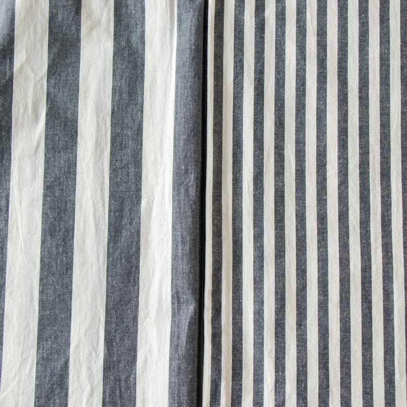 先染め 綿麻 ウェザー モノストライプ  コットンリネン生地 生地の森