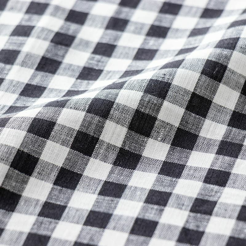 先染め リネン 60番手 モノギンガム  リネン生地 チェック柄 生地の森