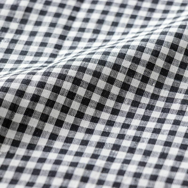 先染め リネン 60番手 モノギンガム  リネン生地 チェック柄 生地の森
