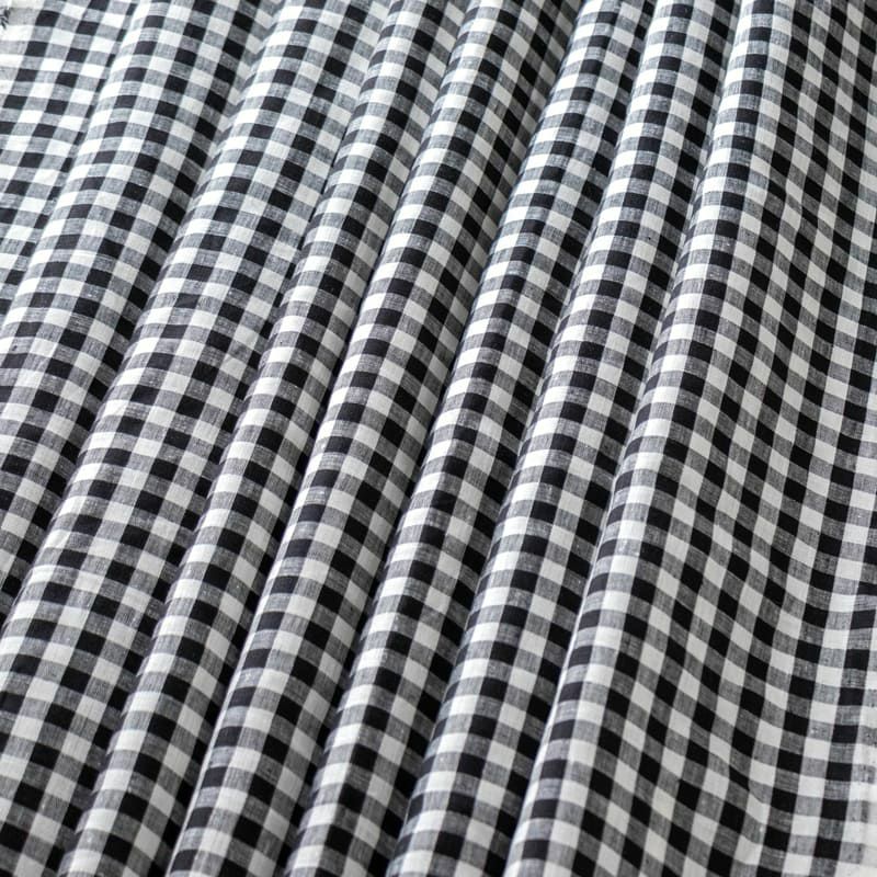 先染め リネン 60番手 モノギンガム  リネン生地 チェック柄 生地の森