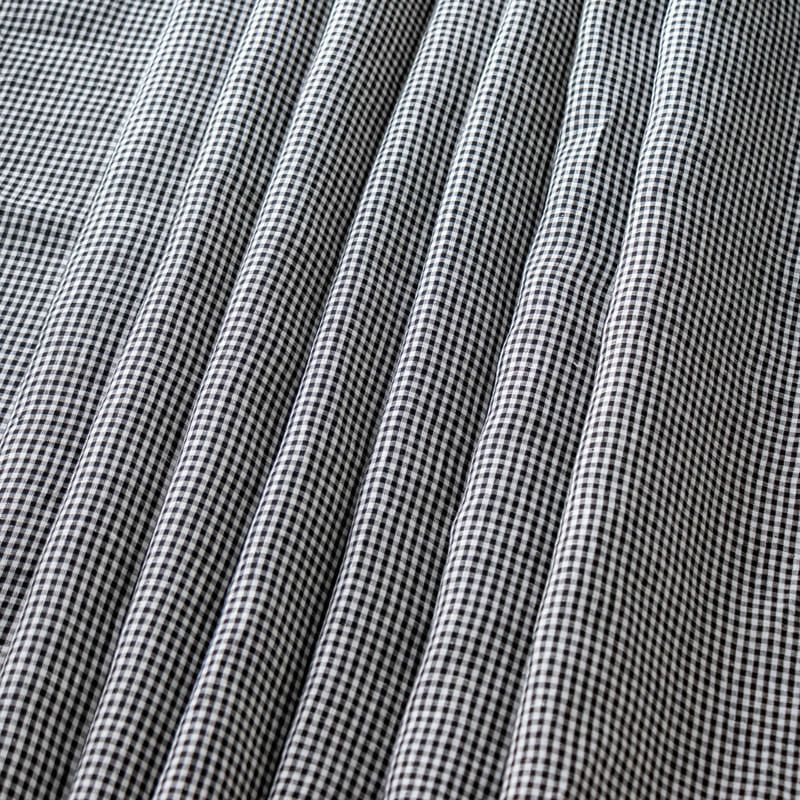 先染め リネン 60番手 モノギンガム  リネン生地 チェック柄 生地の森