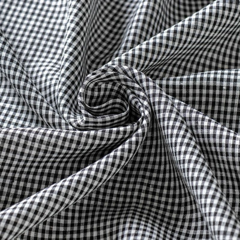 先染め リネン 60番手 モノギンガム  リネン生地 チェック柄 生地の森