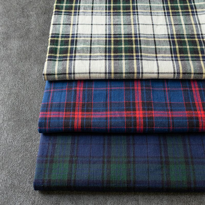 先染めオールドスラブコットンタータンチェック 綿 生地の森