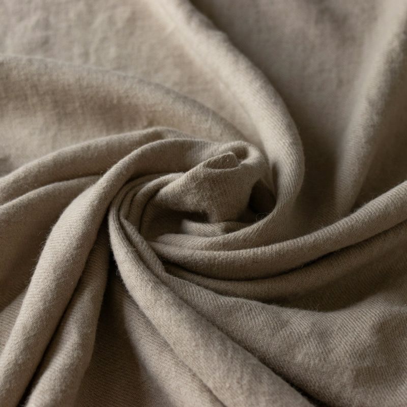 【20周年限定企画】ラミーリネンツイル起毛 「Wam（和む）」/ベージュ【2mカット品 送料無料 お試し特価】 生地の森