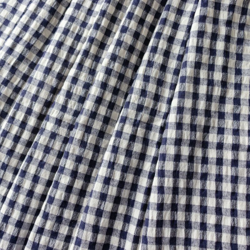 先染め綿麻ウールシャギーギンガムチェック コットンリネン 生地の森