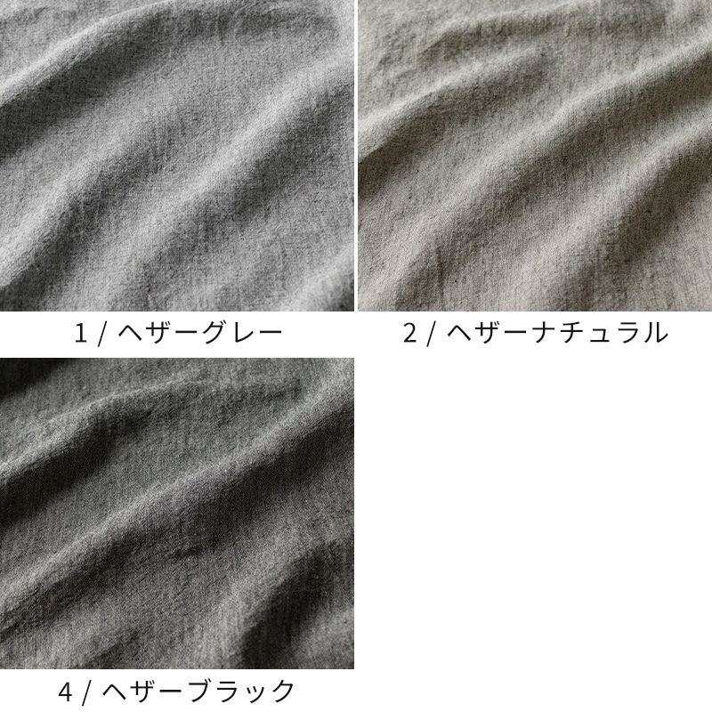 平織りラミーリネントップ25番手 杢グレー 生地の森